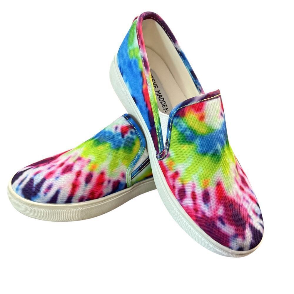 Steve Madden JPOWERFUL Tie-Dye Slip-On Sneakers Size 4M